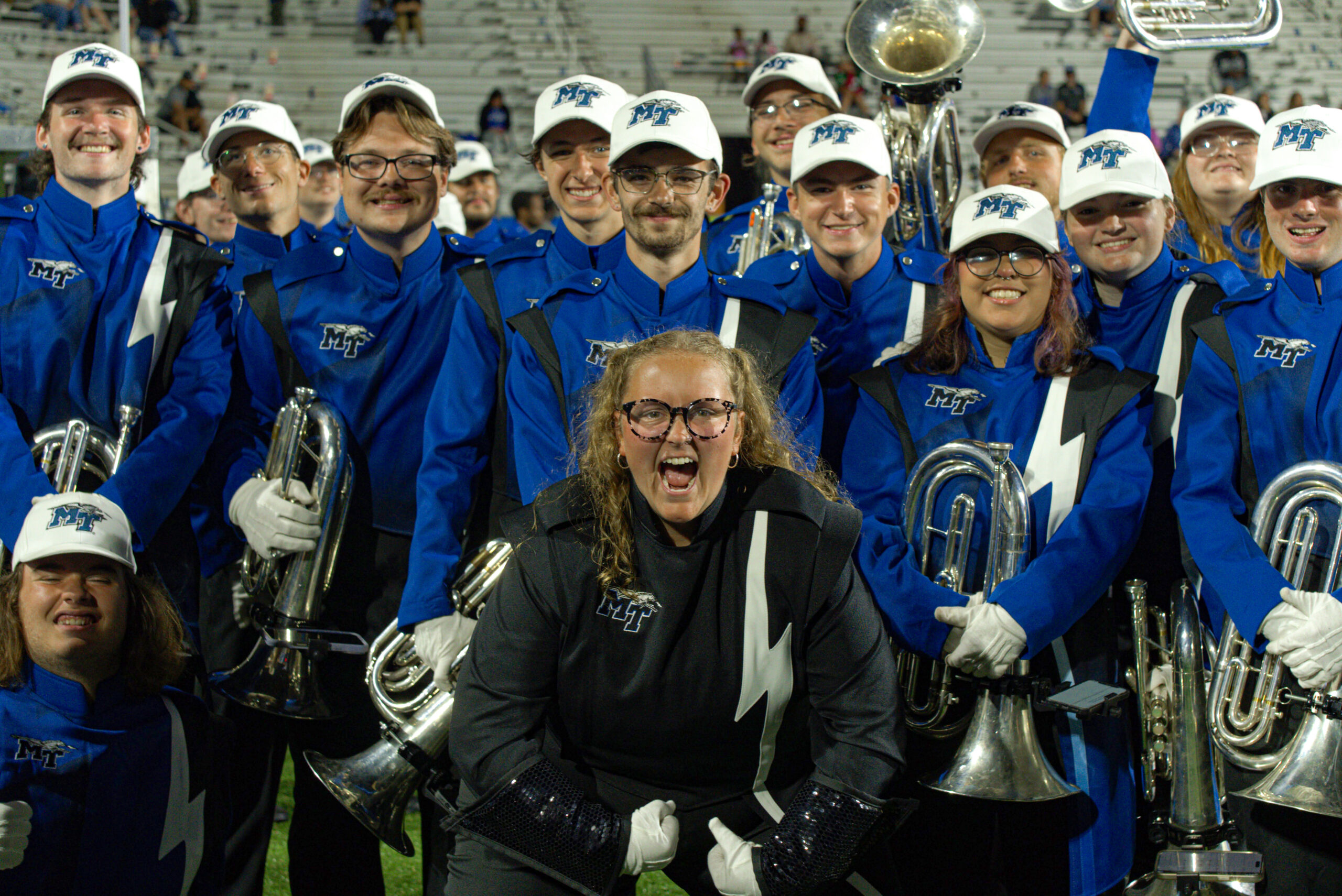 Band of Blue baritone section
